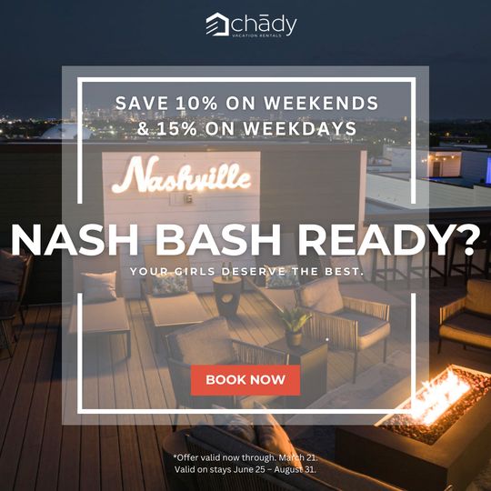 Meta ad: Nash Bash ready? Your girls deserve the best. Nashville stays for bachelorette groups
