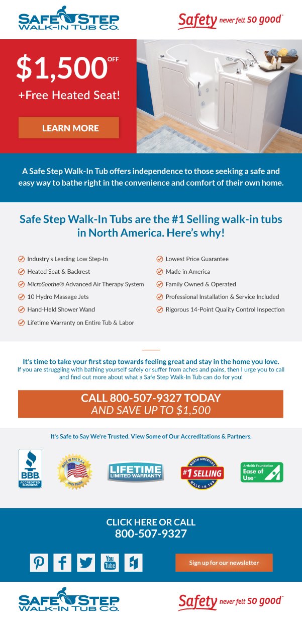 Safe Step Walk-In Tub Co. · Offer email